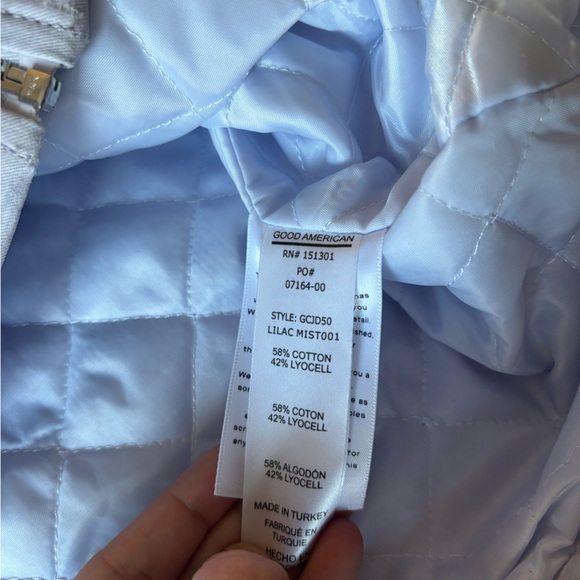 Good American Lilac Purple Full Zip Chore Jacket Canvas Shirt Bomber Collared - Picture 7 of 9